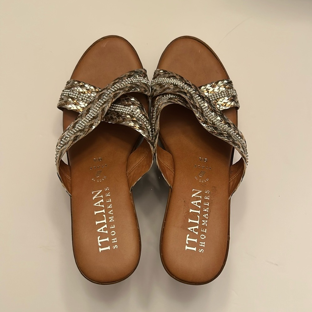 Italian Shoemakers gorgeous strappy slide heeled sandals - Picture 2 of 14